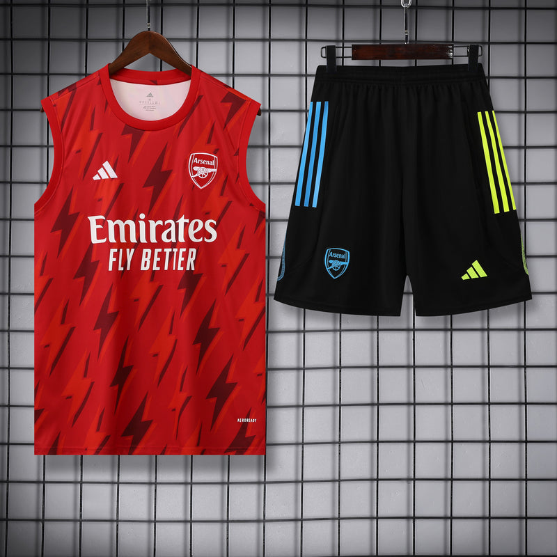 Kit Treino Arsenal 23/24 Adidas - Vermelho