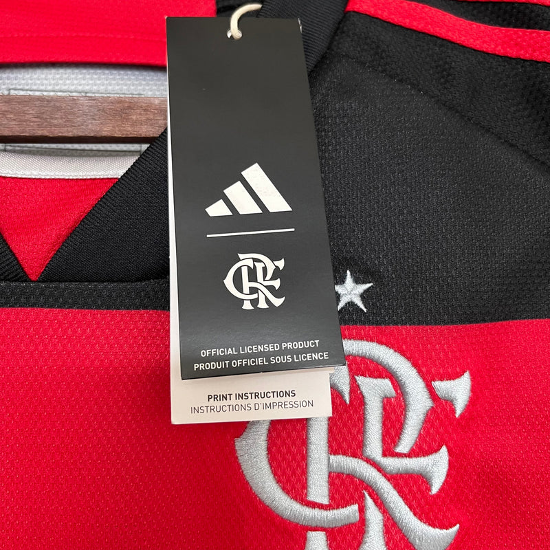 Camisa Flamengo Feminina I 24/25 - Adidas - Vermelho e Preto