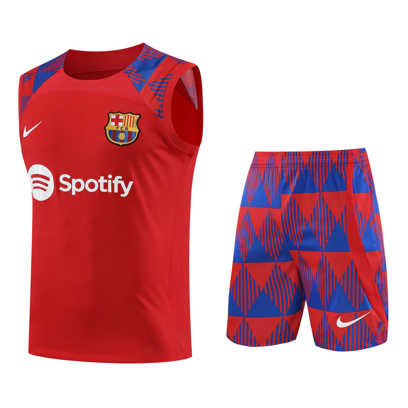 Kit Treino Barcelona 23/24 Nike - Vermelho com Azul