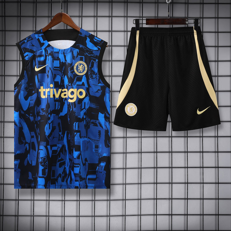 Kit Treino Chelsea 23/24 Nike - Azul
