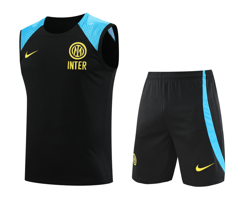 Kit Treino Inter de Milão 23/24 Nike - Preto e Azul