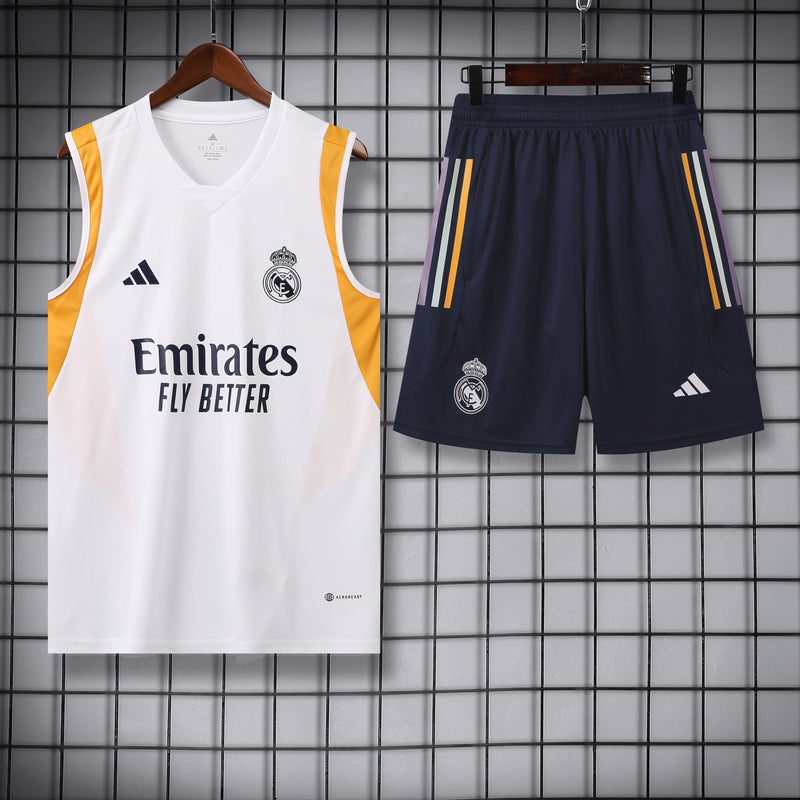 Kit Treino Real Madrid 23/24 Adidas - Branca