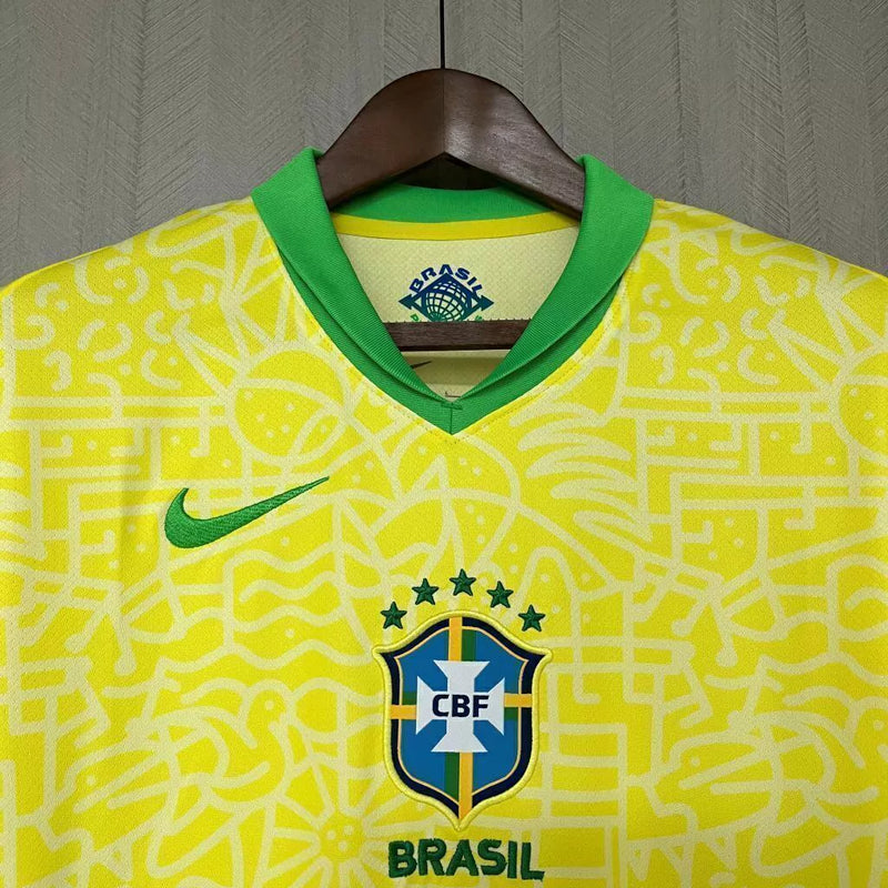 Camisa Seleção Brasil Home I 24/25 -NIKE - Masculina - Modelo Torcedor - Amarela
