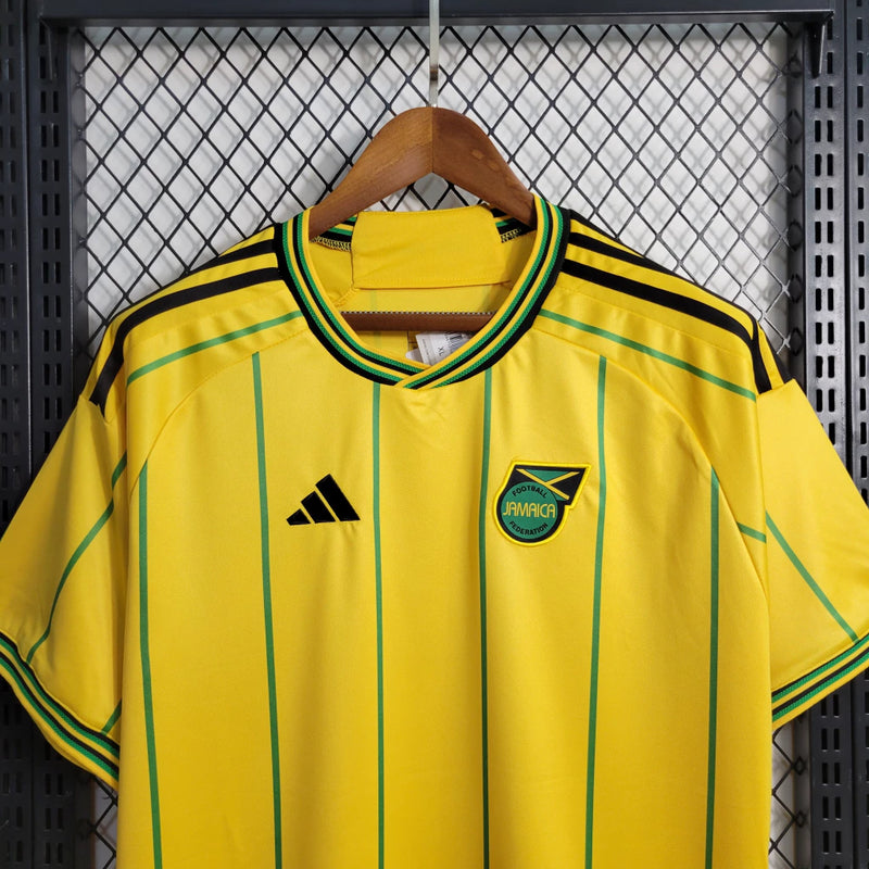 Camisa Seleção da Jamaica Home 24/25 - ADIDAS - Masculina - Modelo Torcedor  - Amarela