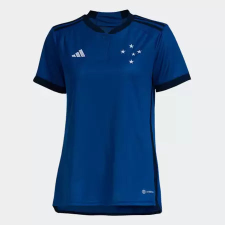 Camisa Feminina Cruzeiro I 23/24 Adidas - Azul