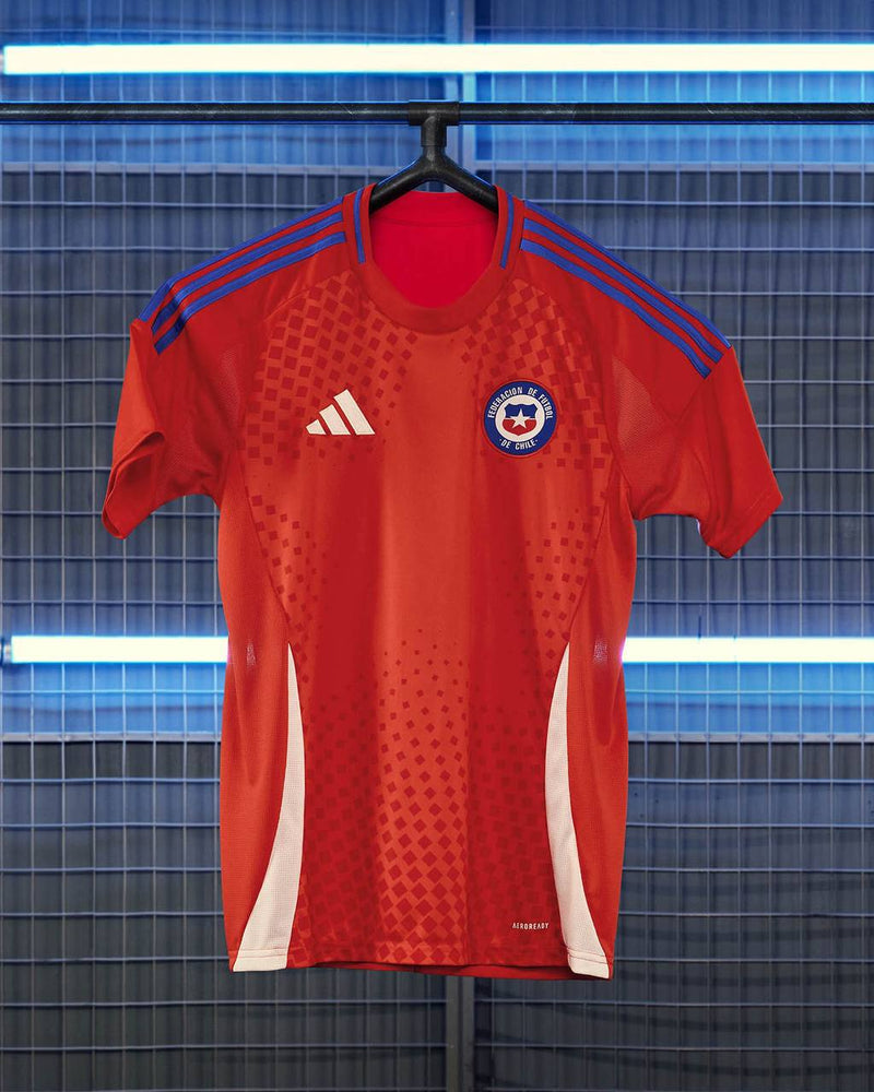 Camisa Seleção Chile Home 23/24 - ADIDAS - Masculina - Modelo Torcedor  - Vermelha