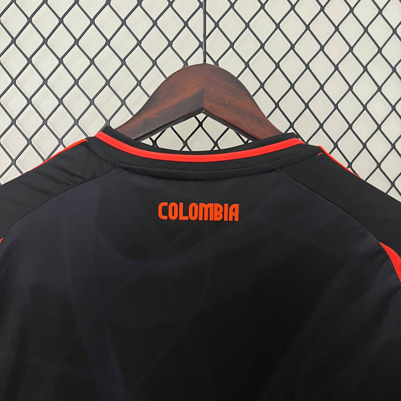 Camisa Seleção da Colômbia  Away 24/25 - ADIDAS - Masculina - Modelo Torcedor  - Preta e Laranja