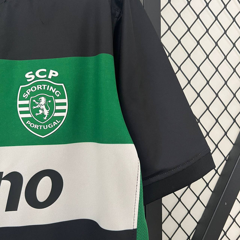 Camisa Sporting Home 24/25 - Nike - Verde e Branco e Preto