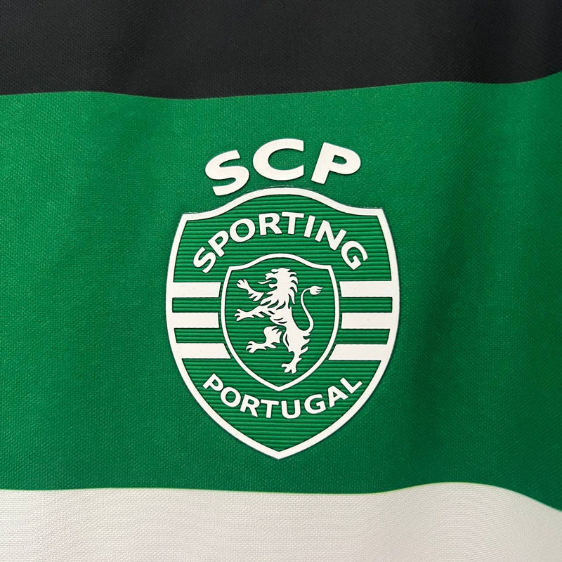 Camisa Sporting Home 24/25 - Nike - Verde e Branco e Preto