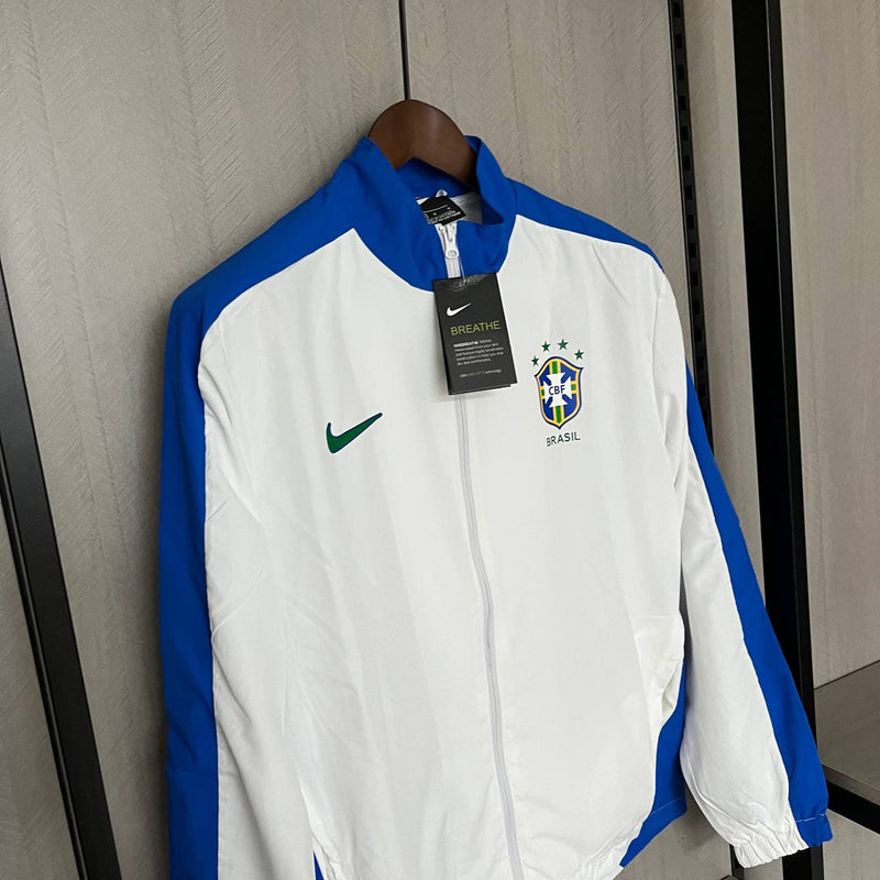 Corta Vento Brasil Retrô -Nike - Azul e Branco