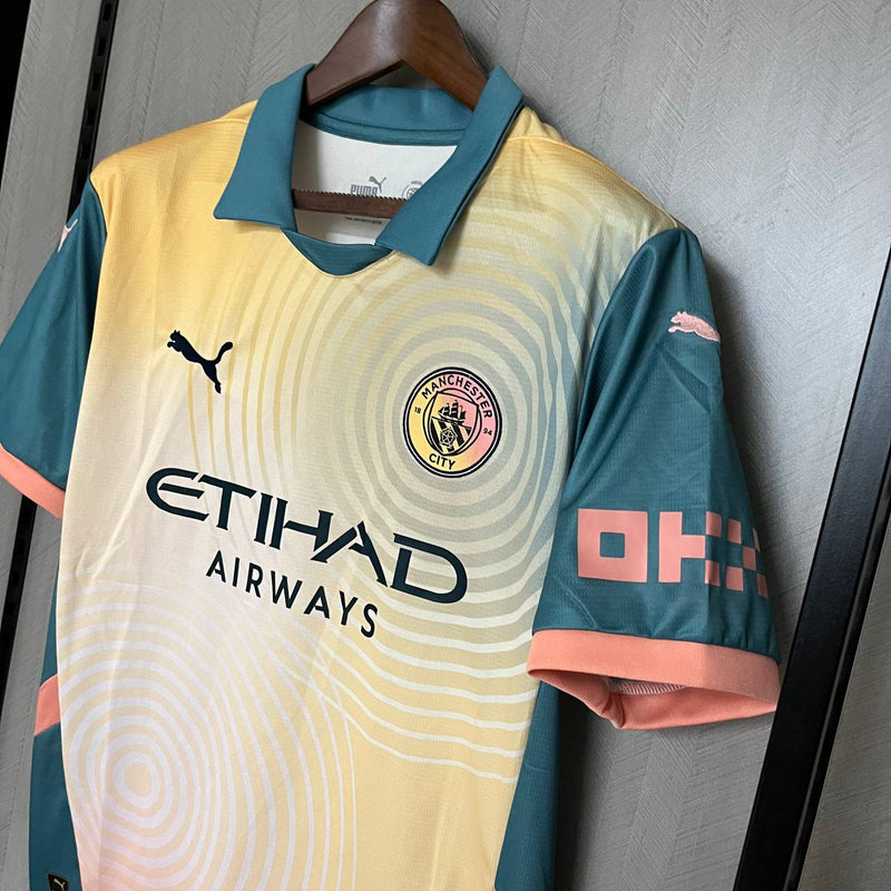 Camisa Manchester City Fouth 24/25 Puma - Azul-marinho-turquesa.