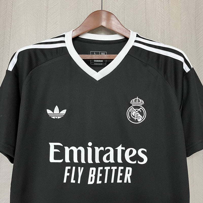 Camisa Goleiro Real Madrid 24/25 Adidas - Preta. (Cópia).